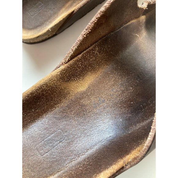 Lot of 2 BIRKENSTOCK Arizona Brown Oiled Leather Strappy Sandals Slides, Size 44 - Picture 9 of 16